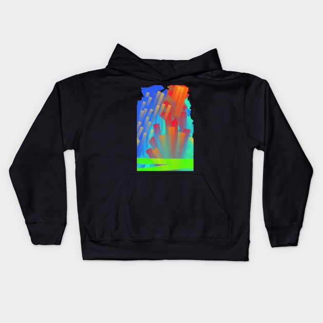 Volcano Eruption Kids Hoodie by Anigroove